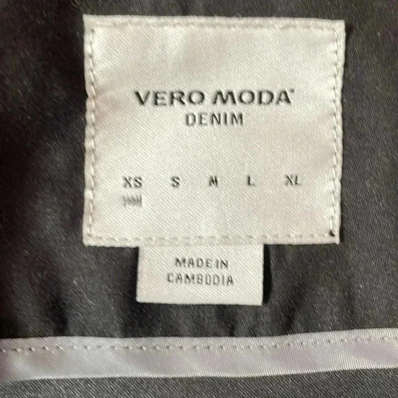 ❤️2/$40❤️Vero Moda Denim VMFAY  SERENA 3/4 Open Front Jacket- UK XS - Picture 11 of 11